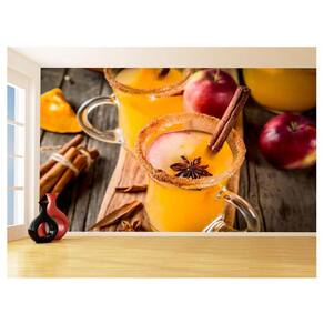 Papel De Parede 3D Bebidas Aperitivos Drink Copo 3,5M Al265