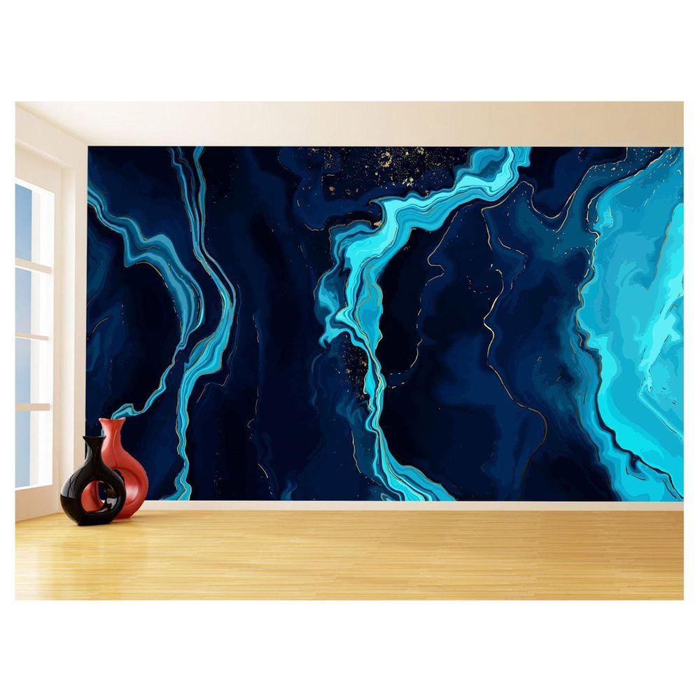 Papel De Parede 3D Estilo Marmore Tintas Cores 3,5M Mbr120
