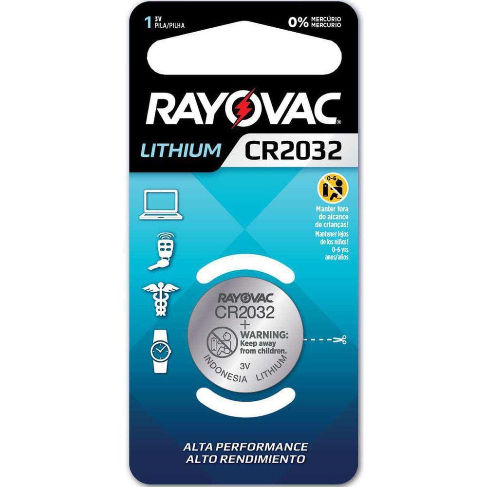 Pilha Bateria Botao Cr2032 3V. Lithium Cx Com 06