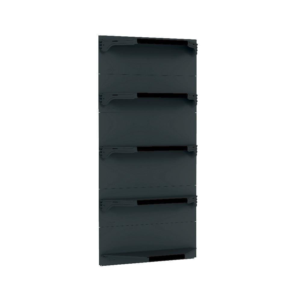 Kit 5 Bandejas Para Gondola Canto 202 Fit 40/60 Preto Pe Pre