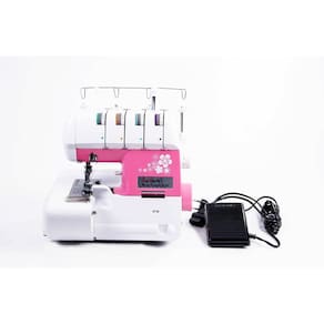 Máquina De Costura Doméstica Overloque Ss-320 Rosa- 220V