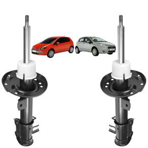 02 Amortecedor Esquerdo+Direito Nakata Dianteiro Fiat Punto 2007 A 2017