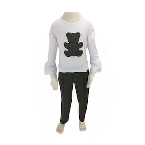 Conjunto Legging + Bata Munlie Branco e Cinza Fem tam 6