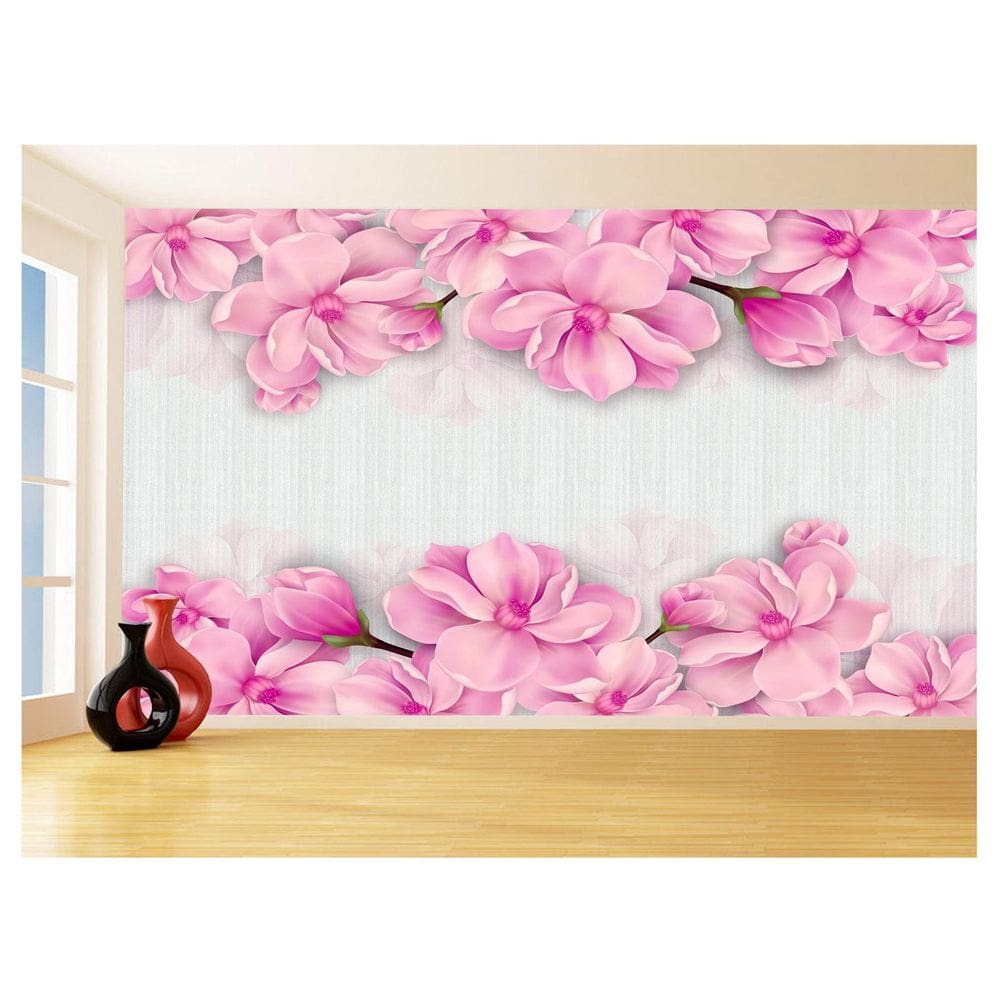 Papel De Parede 3D Floral Textura Sala Flores 3,5M Xfl324