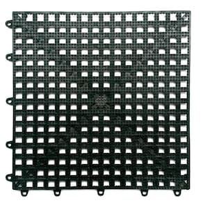 Piso Modular Acqua Kap Kapazi 30x30x8 cm Preto com 6 Peças