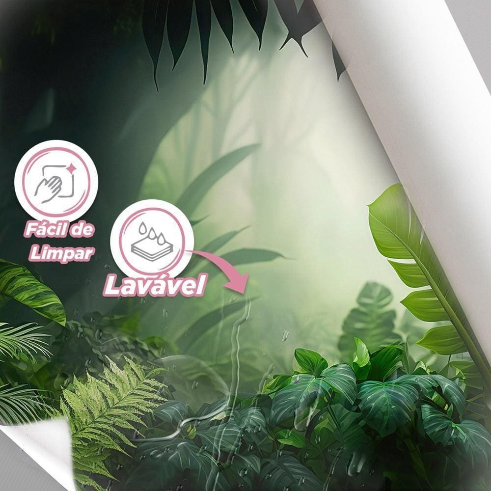 Papel De Parede Painel 3D Folhas Floresta Tropical 4M