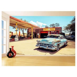 Papel De Parede 3D Cidade Antiga Vintage Retrô 3,5M Cda88