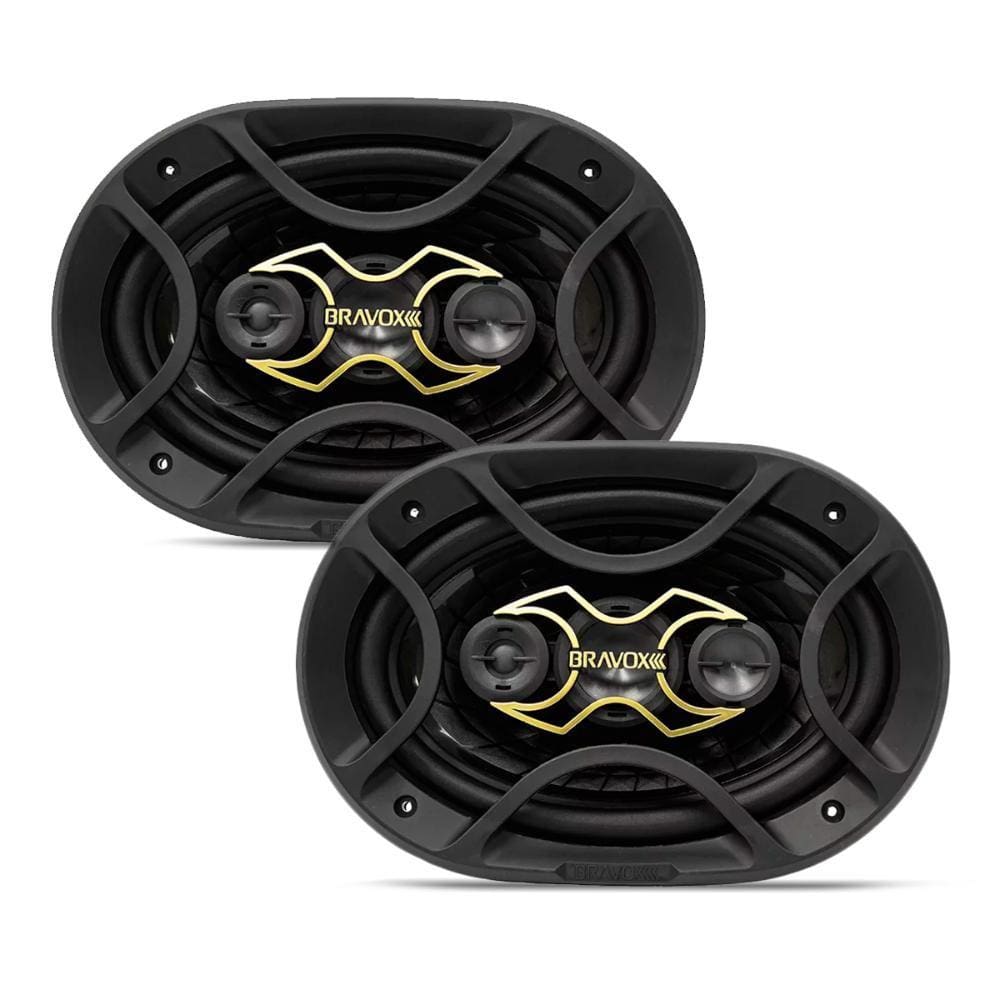 Par Alto Falante Bravox 6x9 Pol B4X69 Gold 140W Quadriaxial