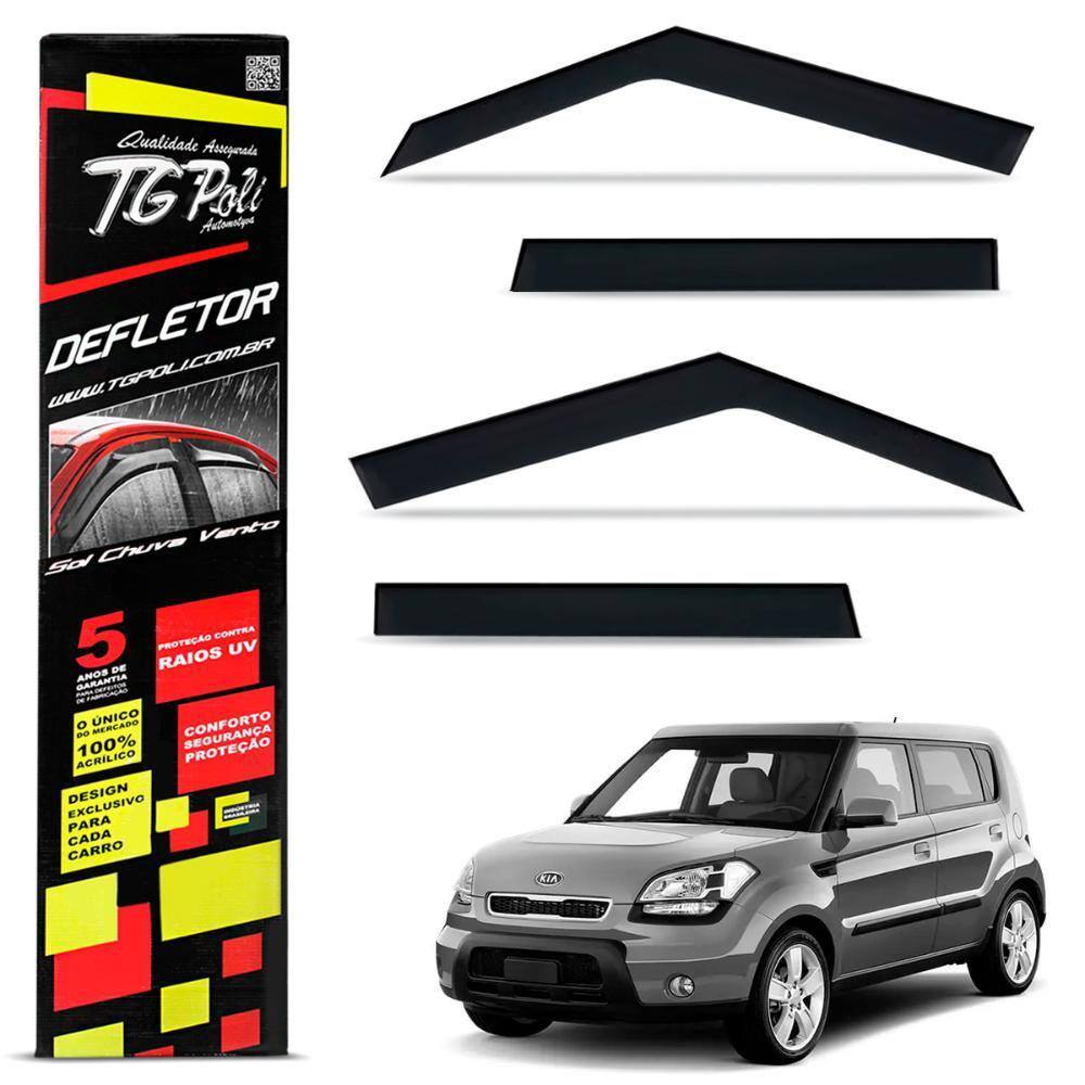 Calha Chuva Soul 2009 a 2014 Slim Acrílico Fumê Tgpoli