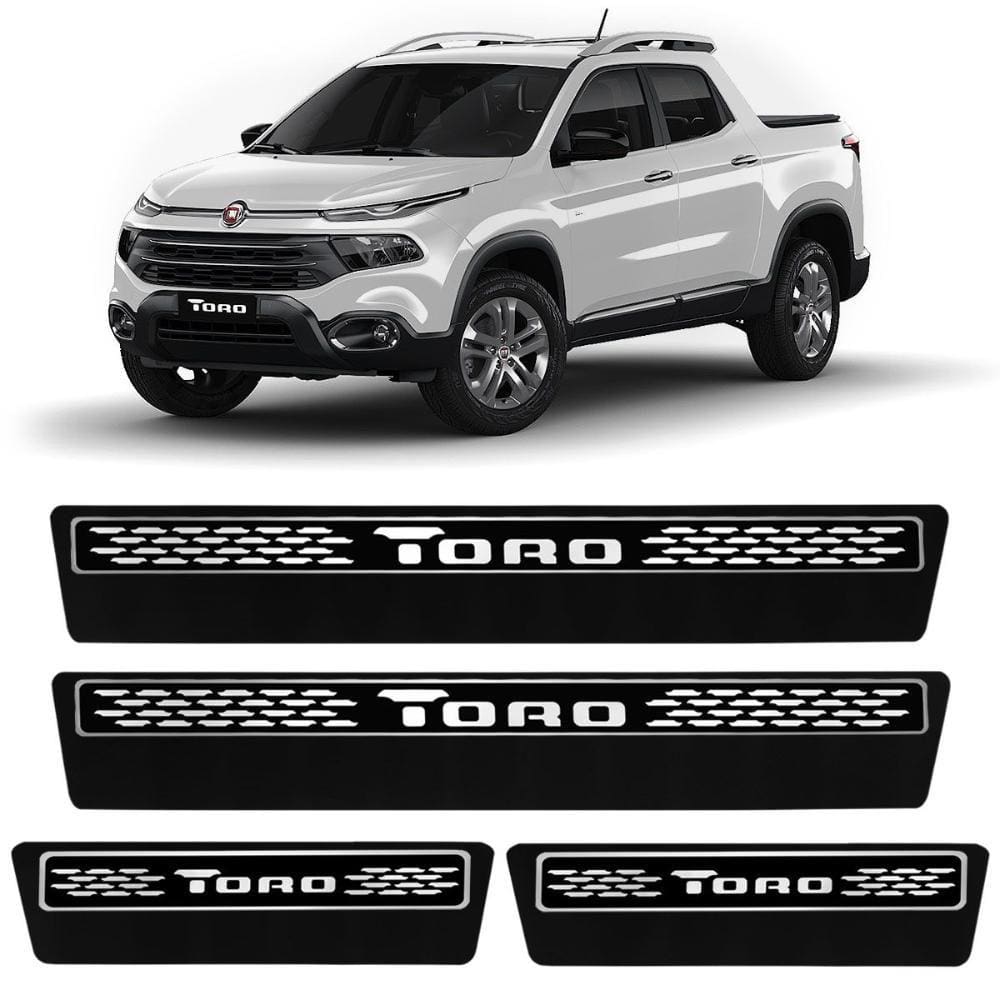 Jogo Soleira Premium Fiat Toro 2016 a 2023 Elegance 4 Portas