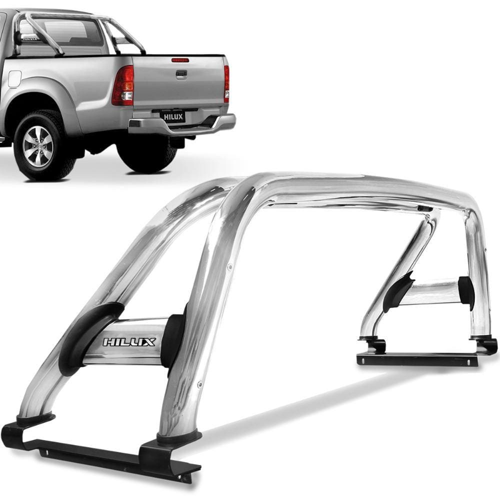 Santo Antonio Hilux 2005 a 2015 Duplo Cromado Sem Barra