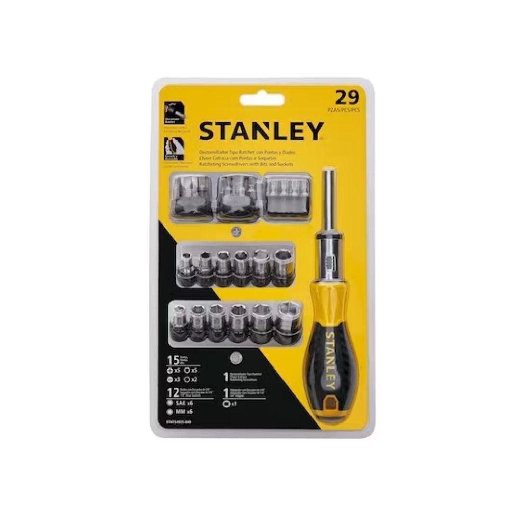Jogo Chave Catraca Multi Bits 29pçs Stht54925-840 Stanley