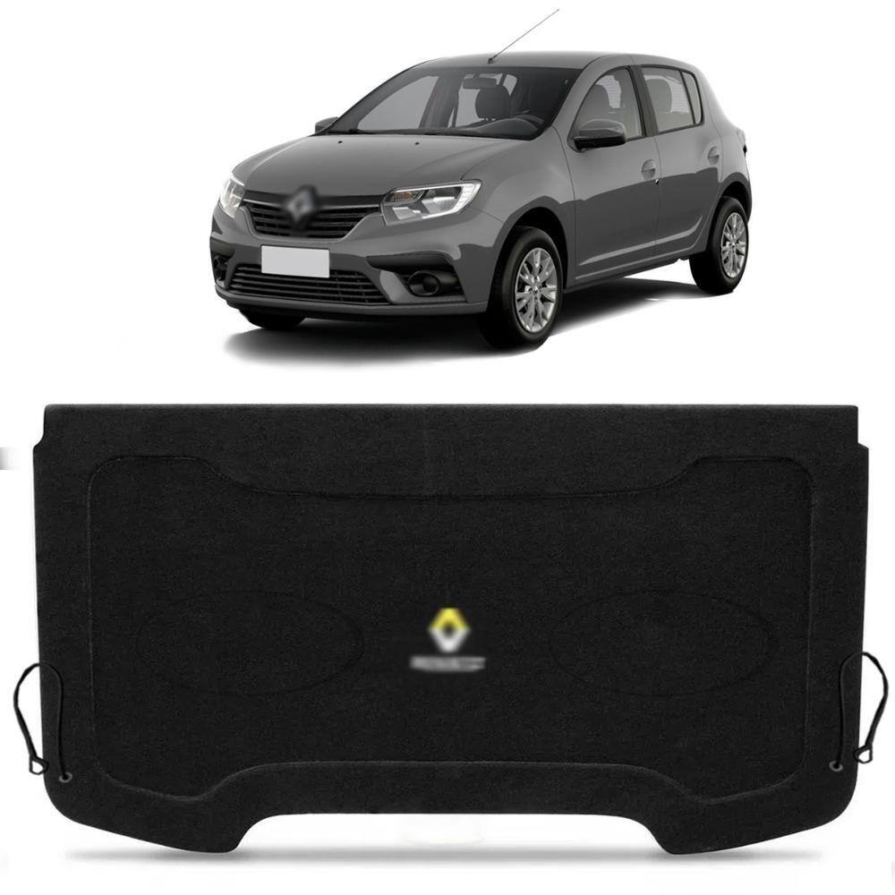 Tampão do Porta Malas Sandero e Stepway 2015 a 2024 Preto Com Cordinhas