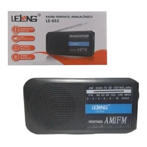 Radio Retro Fm/Am Bolso Mesa Portatil Analógico Antena