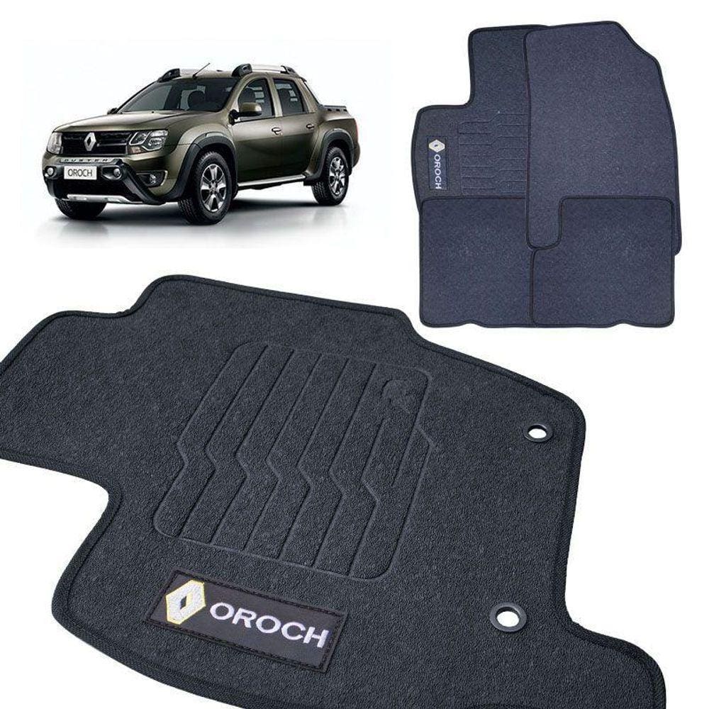 Jogo de Tapete Borracha Duster Oroch 2015 a 2018 em PVC
