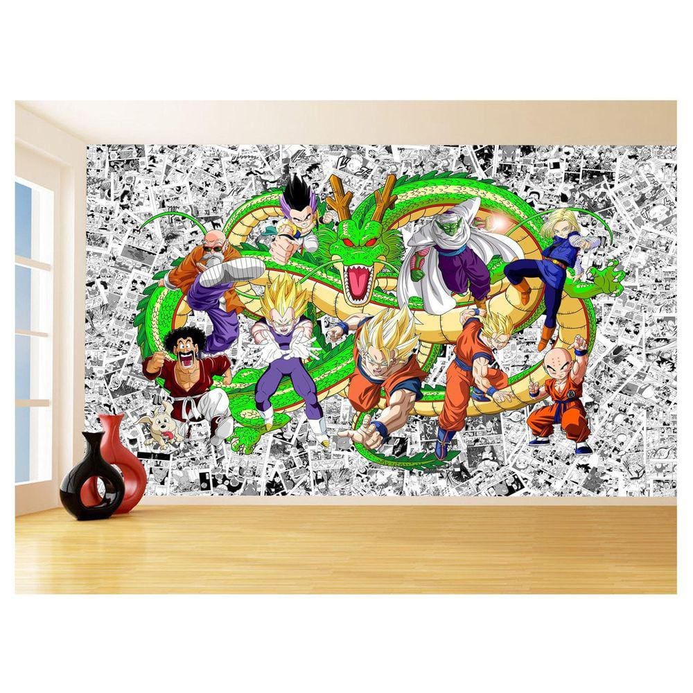 Papel De Parede Dragon Ball Goku Vegeta Anime 3,5M Dbz126