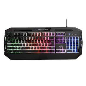 Teclado Gamer C3Tech KG-80BK - ABNT2 - Teclas Multimídia - LED Multicores