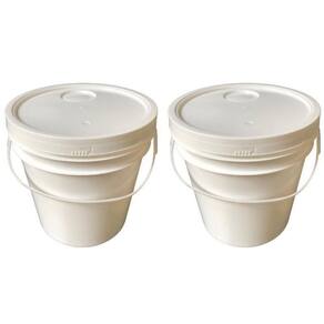 Balde Plástico 5L Para Arroz Branco - 2 Pçs