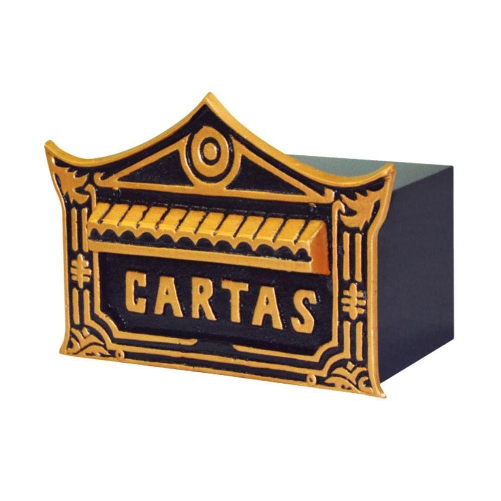Caixa de Correio Para Cartas Chinesa Ouro Detras 20x25x12cm
