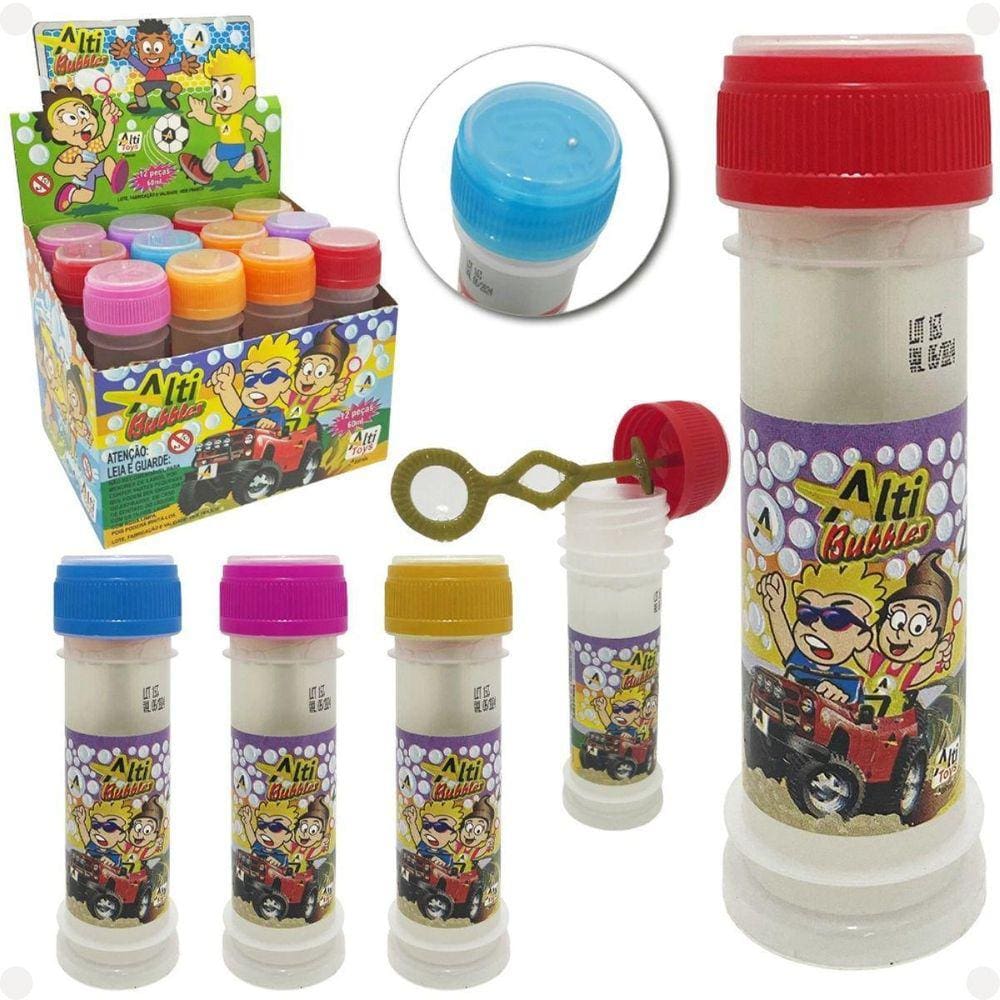 Kit Com 10 Lança Bolha De Sabão Divertido Seguro Presente