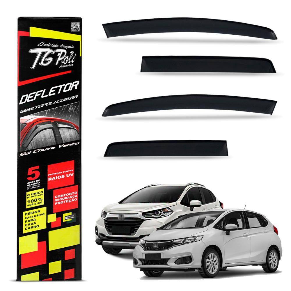 Calha Chuva Fit 2015 2021 e Wr-v 2017 2021 Acrílico