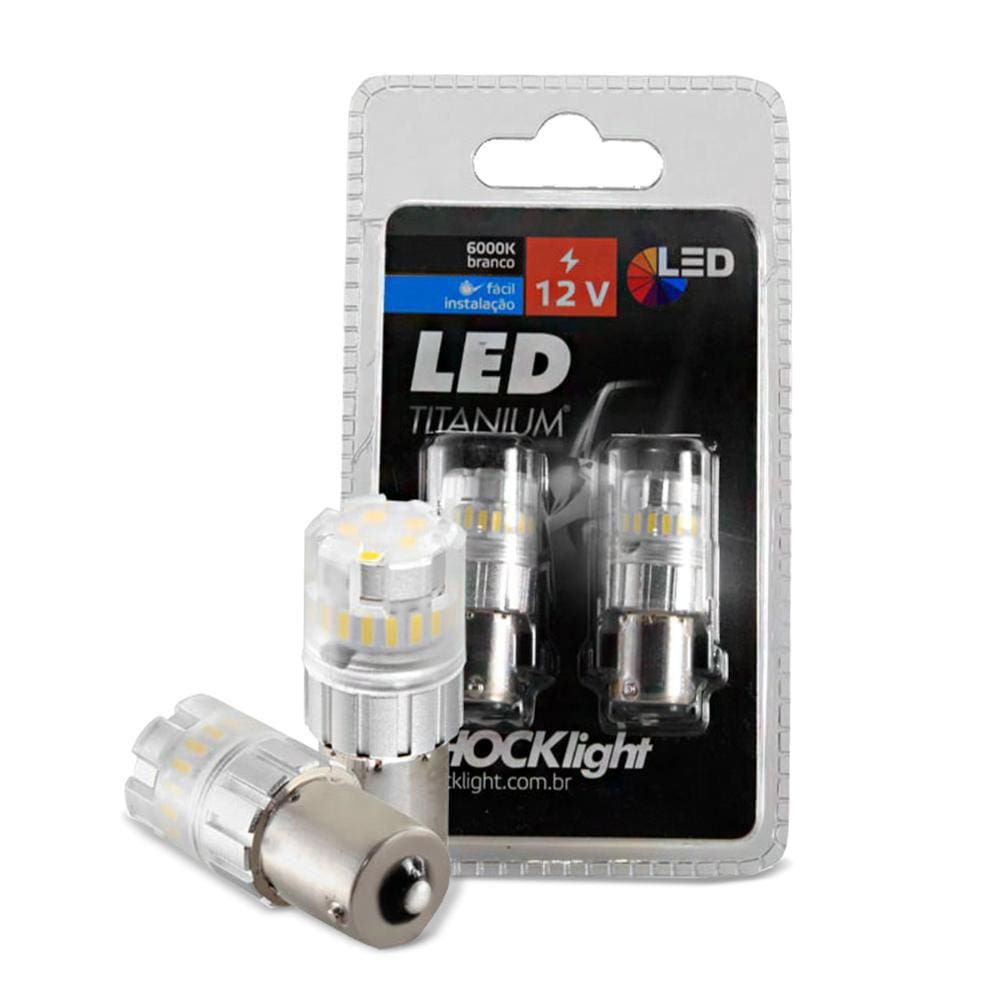 Lâmpadas LED Branca 1156 6 9 Titanium SMD4014 3030 1 Polo