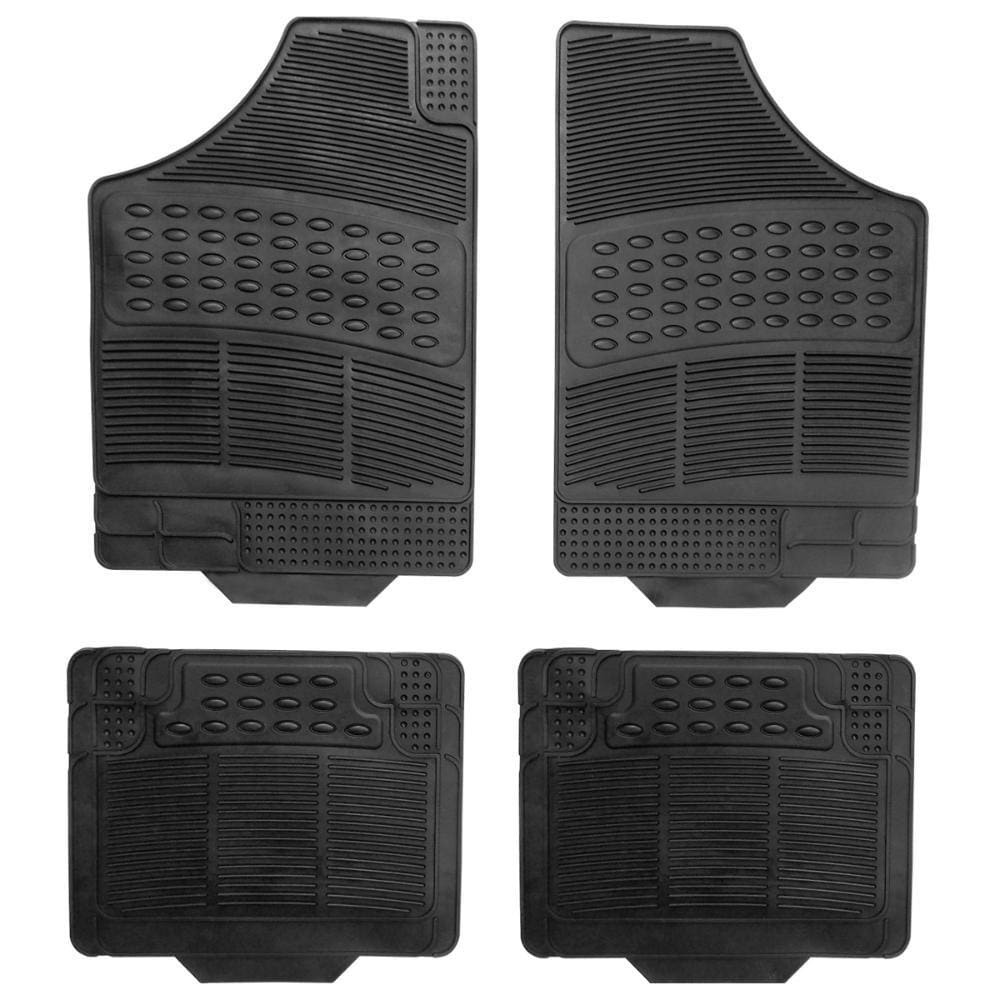 Jogo de Tapete Borracha Automotivo Modelo C Universal Preto
