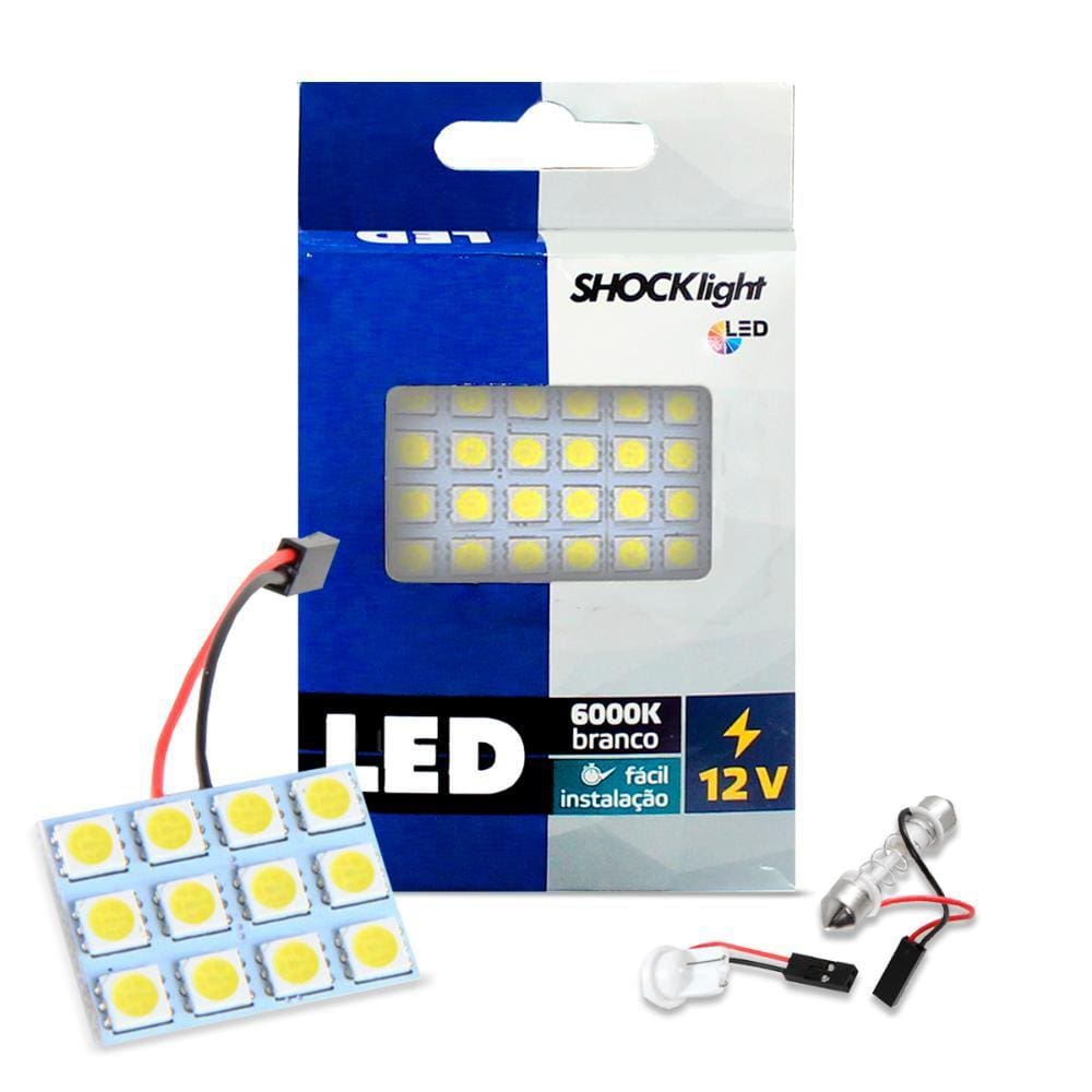 Placa LED PCB T10 12 LED 6000K SMD 5050 12V Canbus
