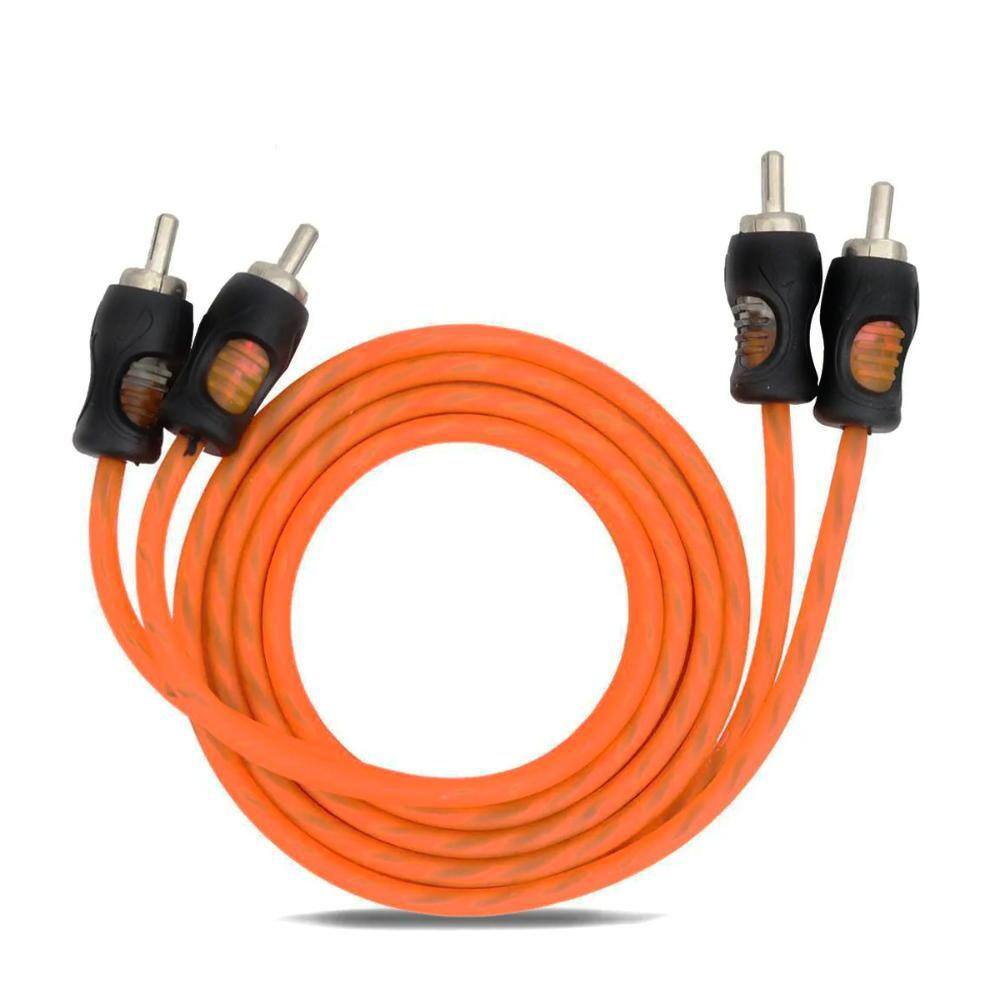 Cabo Coaxial RCA KX3 5 Metros 5mm Flexível Laranja Blindagem