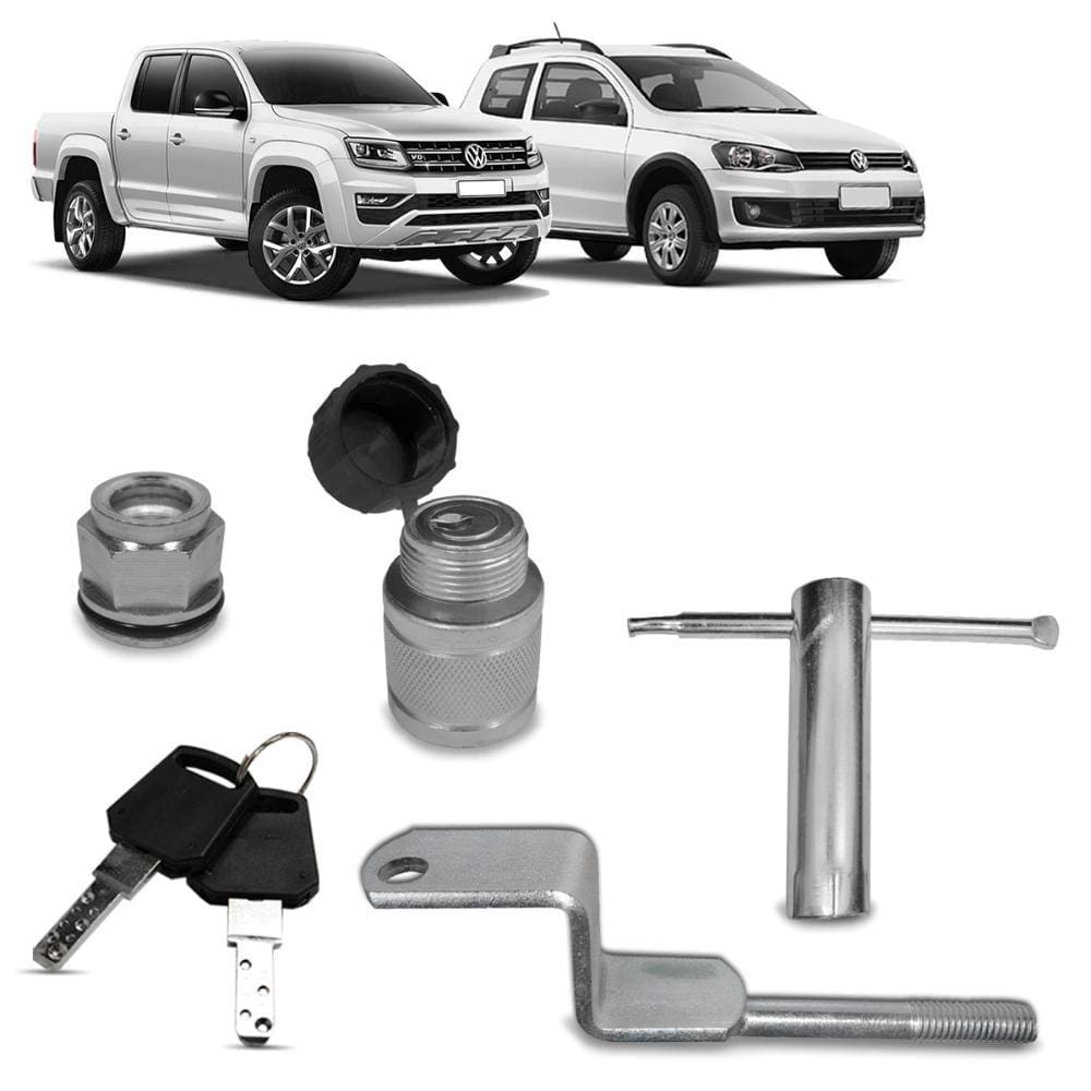 Trava de Estepe Saveiro 1990 a 2020 Amarok 2011 a 2023 Antifurto Gtnox