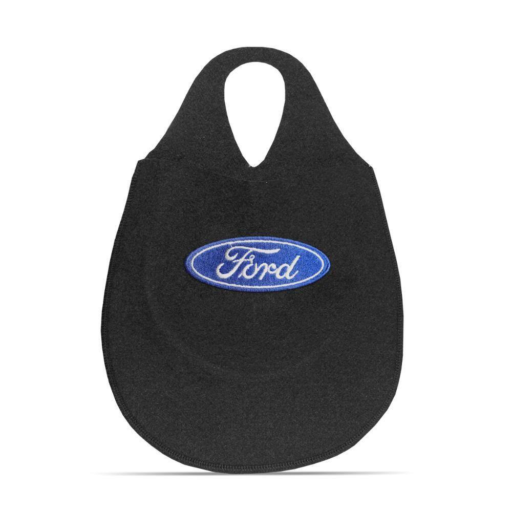 Lixeira Automotiva Cambio Logo Ford Carpete Bordado