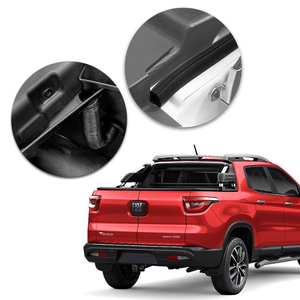 Kit Vedação Caçamba Fiat Toro 2016 2024 Sistema Escoamento