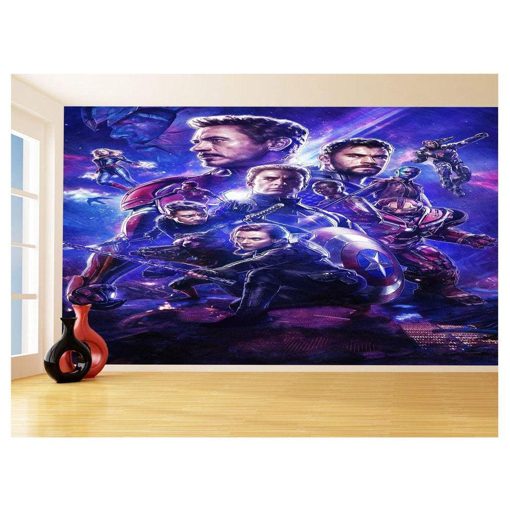 Papel De Parede 3D Heróis Vingadores Ultimato 3,5M Nhma286
