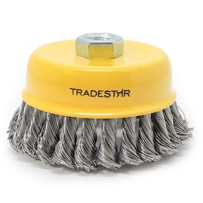 Escova Aço Carbono Circular 64 Mm Furo 22,23 Mm Aço Torcido Tradestar