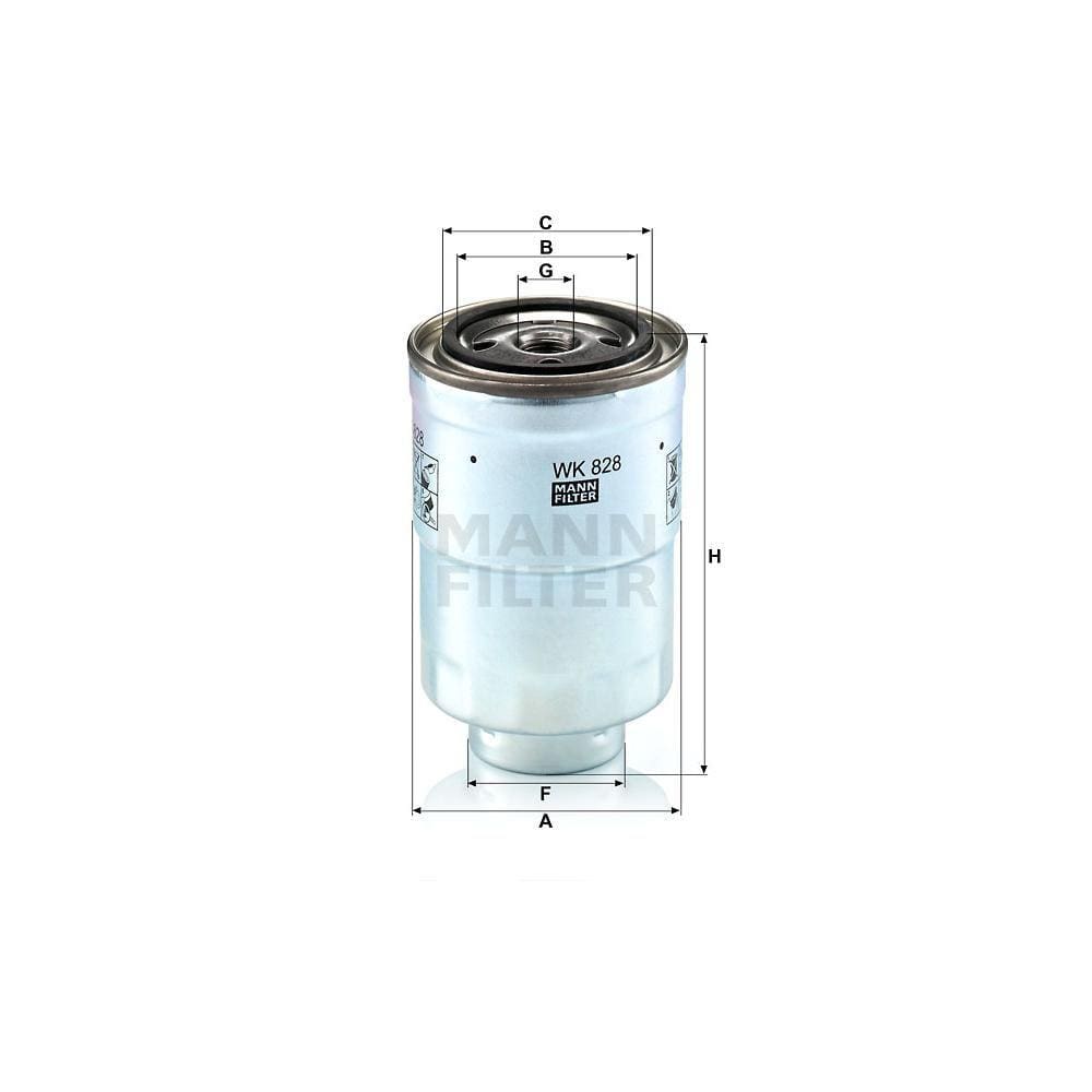 Filtro de Combustivel - MANN-FILTER - WK828X