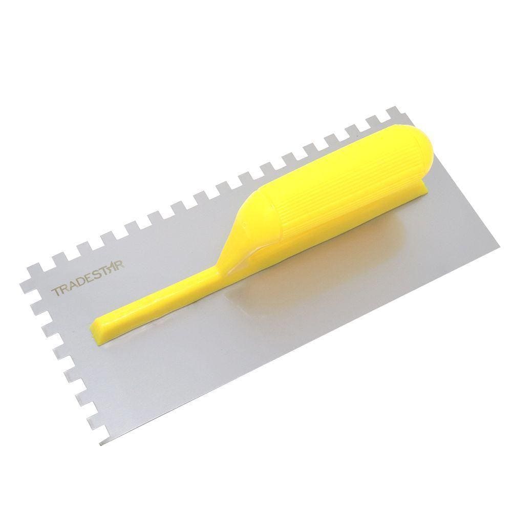 Desempenadeira Aço Dentada 24 Dentes 28x12mm Cabo Plástico Tradestar