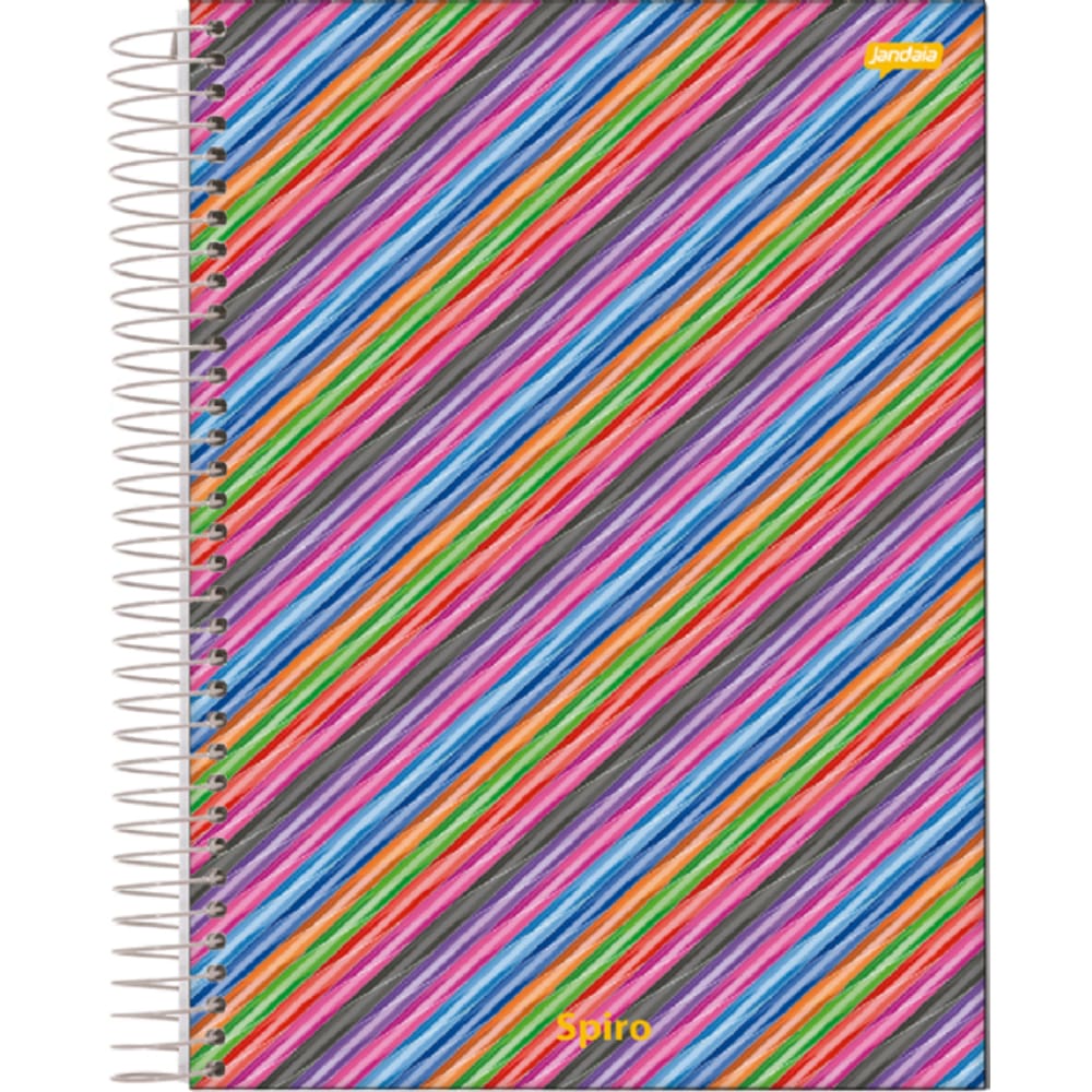 Caderno Universitário Capa Dura Spiro 15 Matérias 240 Folhas Jandaia
