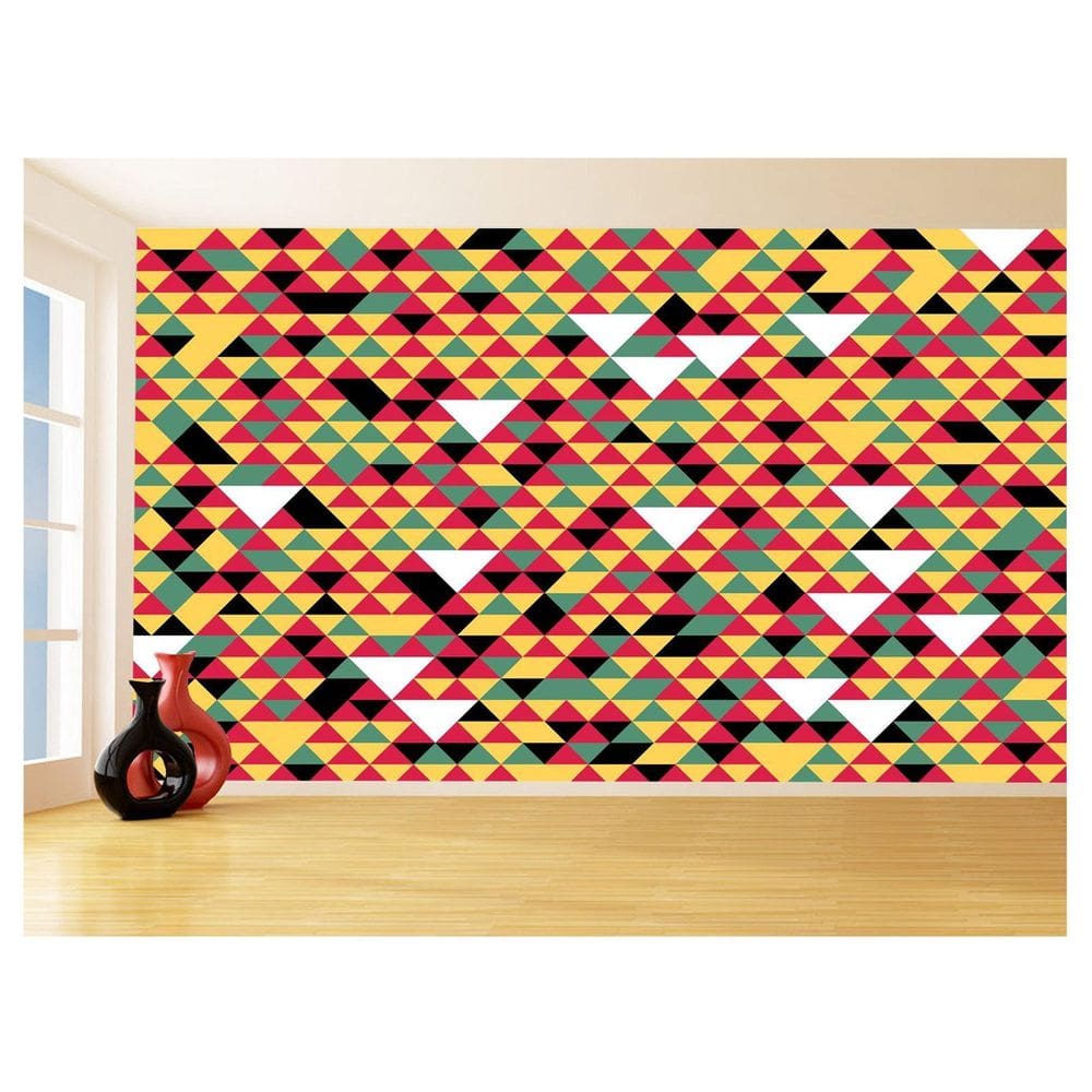 Papel De Parede Geométrico Triângulos Abstrato 3,5M Gmt51