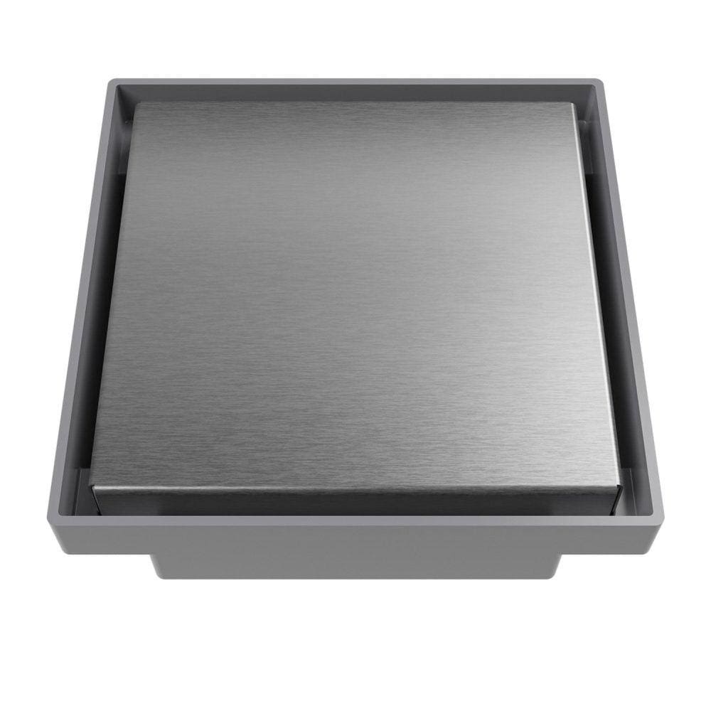 Ralo Oculto Quadrado de 10x10 com Tampa em Inox Astra Inox