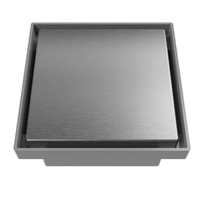 Ralo Oculto Quadrado de 15x15 com Tampa em Inox Astra Inox