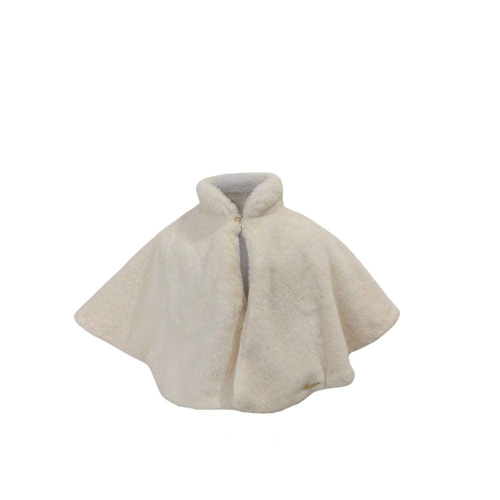 Poncho Pele Munlie Rosa e Cru