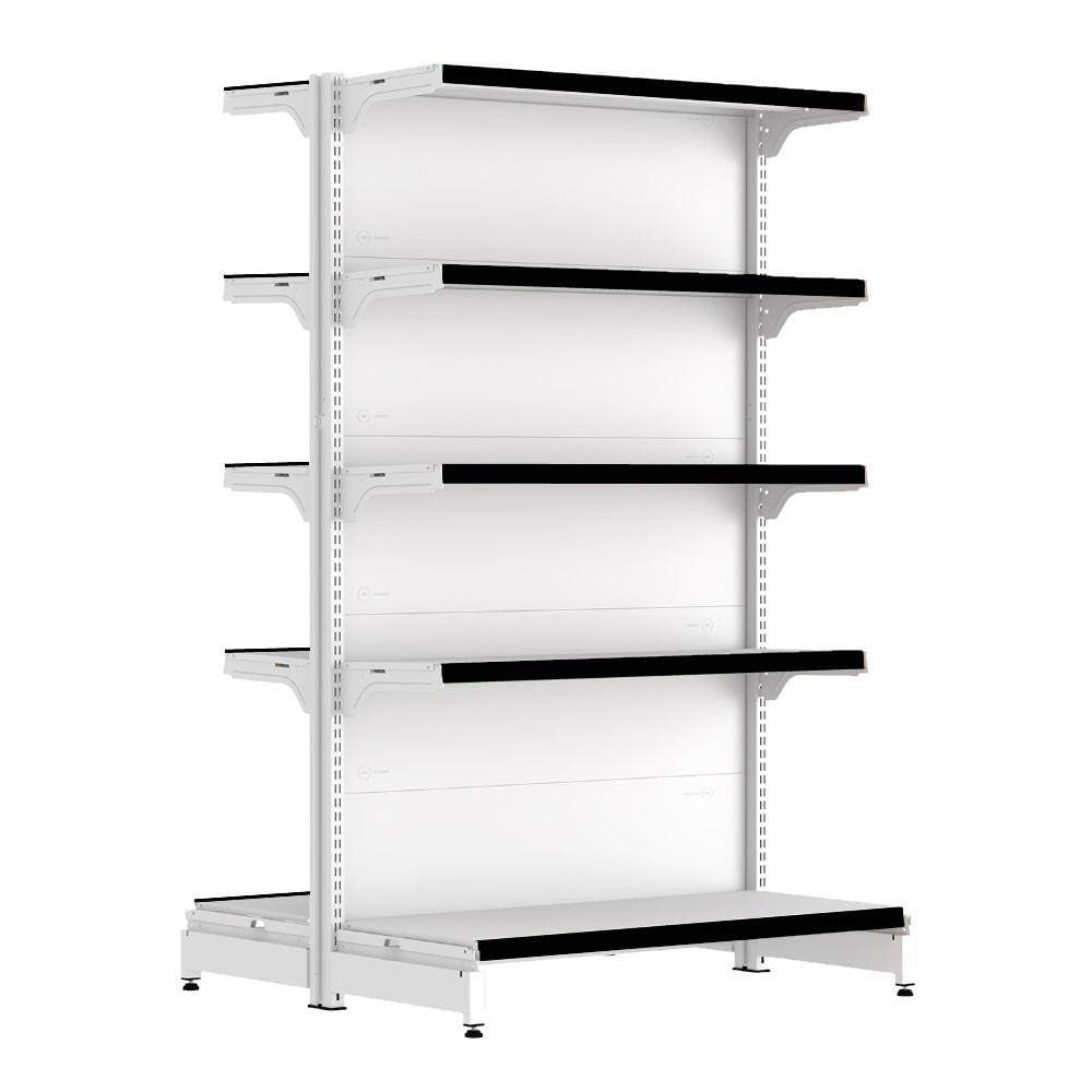 Gondola Centro 170 FIT Inicial Branco 10 Bandeja Pe Preto