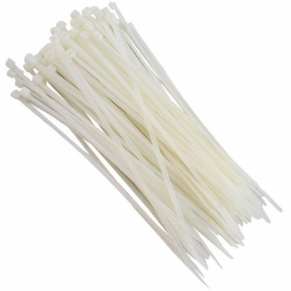 Abraçadeira De Nylon Branca 3,6X150Mm Eda Ref 9Lj