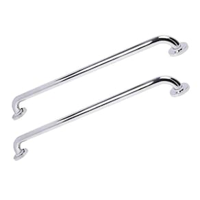 Alça Apoio 60Cm Inox Kit 2 Uni Barra Suporte Apoio Anti Queda Evita Acidentes Deficientes Acessibilidade Idoso Escada Casa