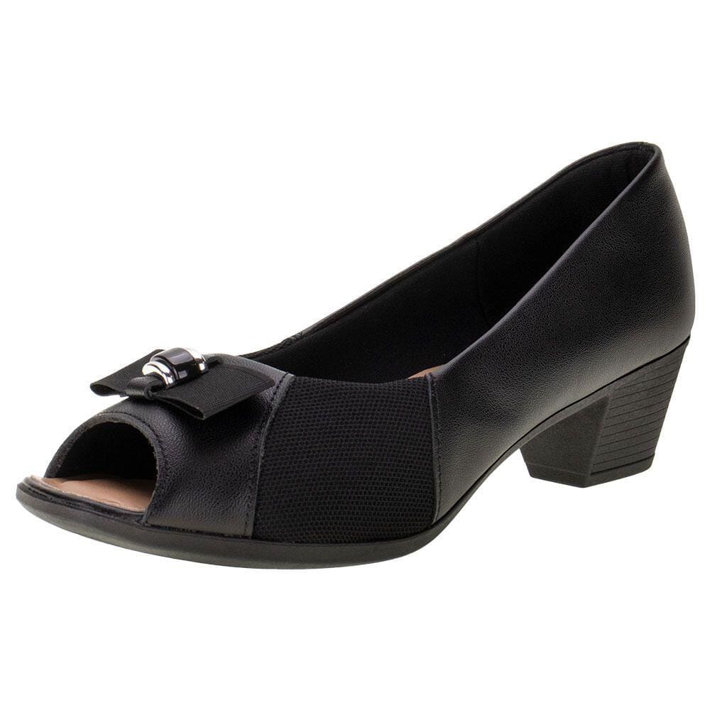 Peep Toe Feminino Salto Grosso Usaflex Mm1501