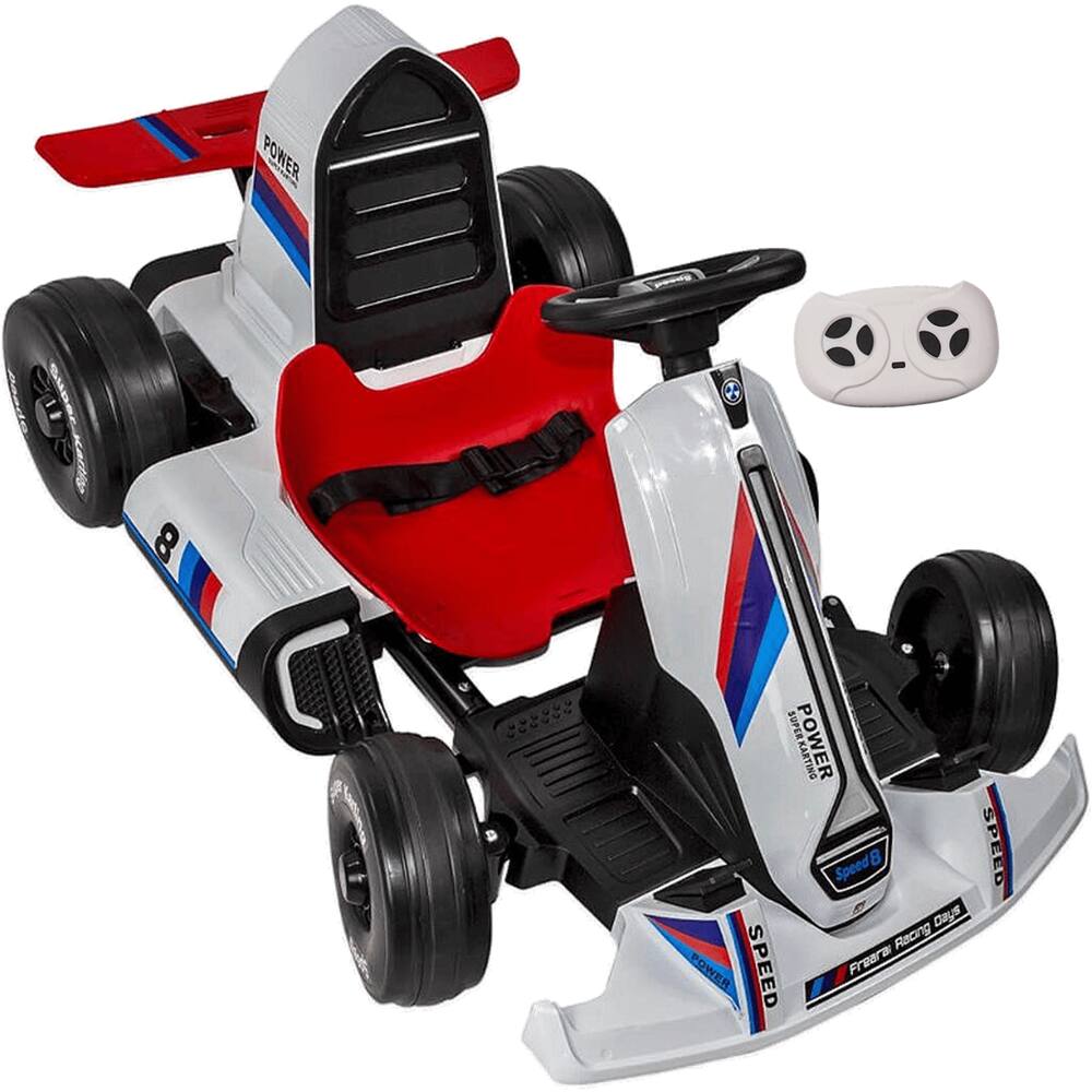 Mini Kart Infantil Elétrico R/C Brinquedos Bandeirante Branco 12V