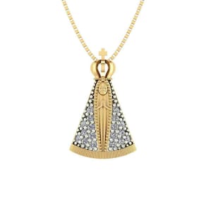Pingente Nossa Senhora Aparecida Ouro Amarelo Pix0760