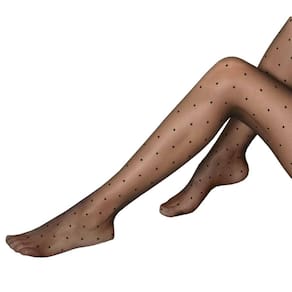 Meia Calça Poá Fio 15 - Meia Fina com Bolinhas Modelo Retrô Tamanho Único 38/40