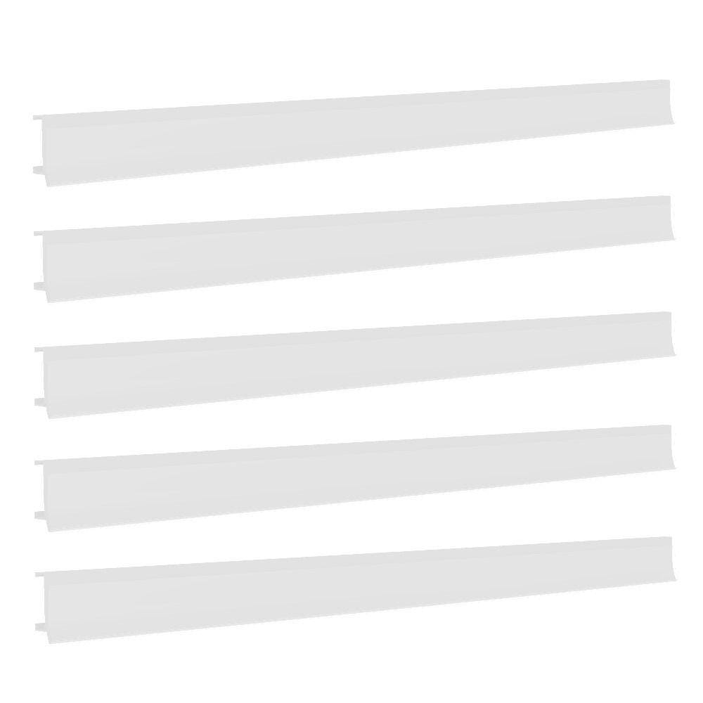 Porta Etiqueta Bandeja Gondola Fit 90 Cm Branco Kit Com 150