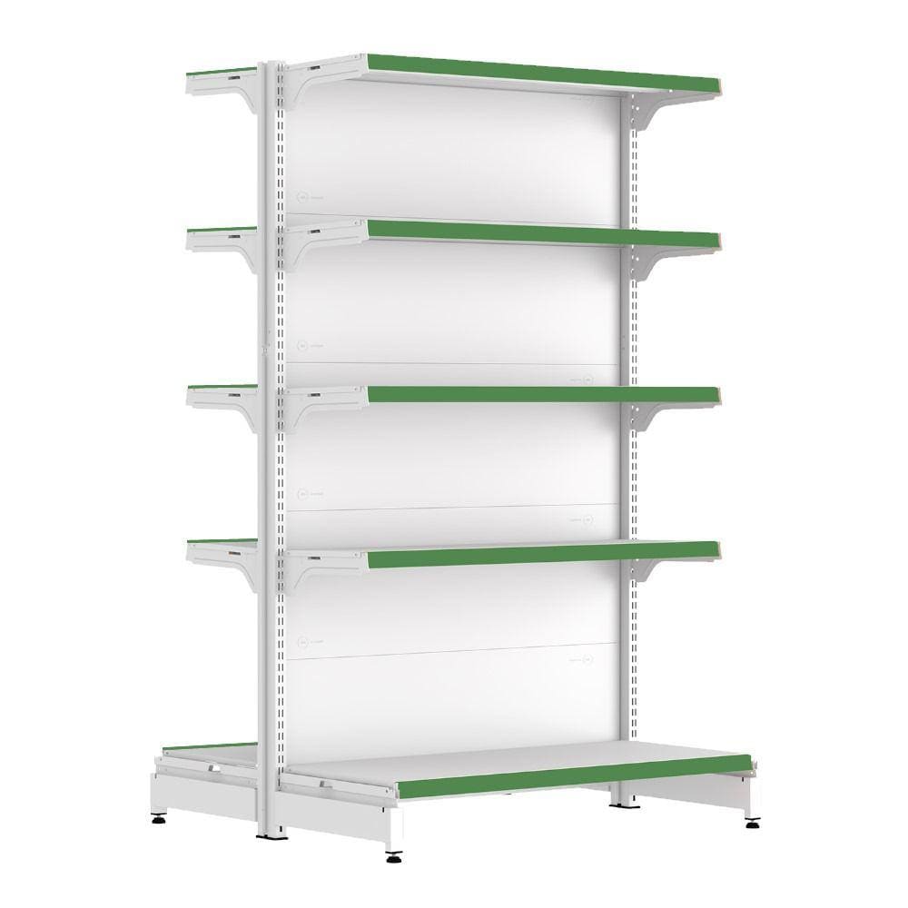 Gondola Centro 170 FIT Inicial Branco 10 Bandeja Pe Verde